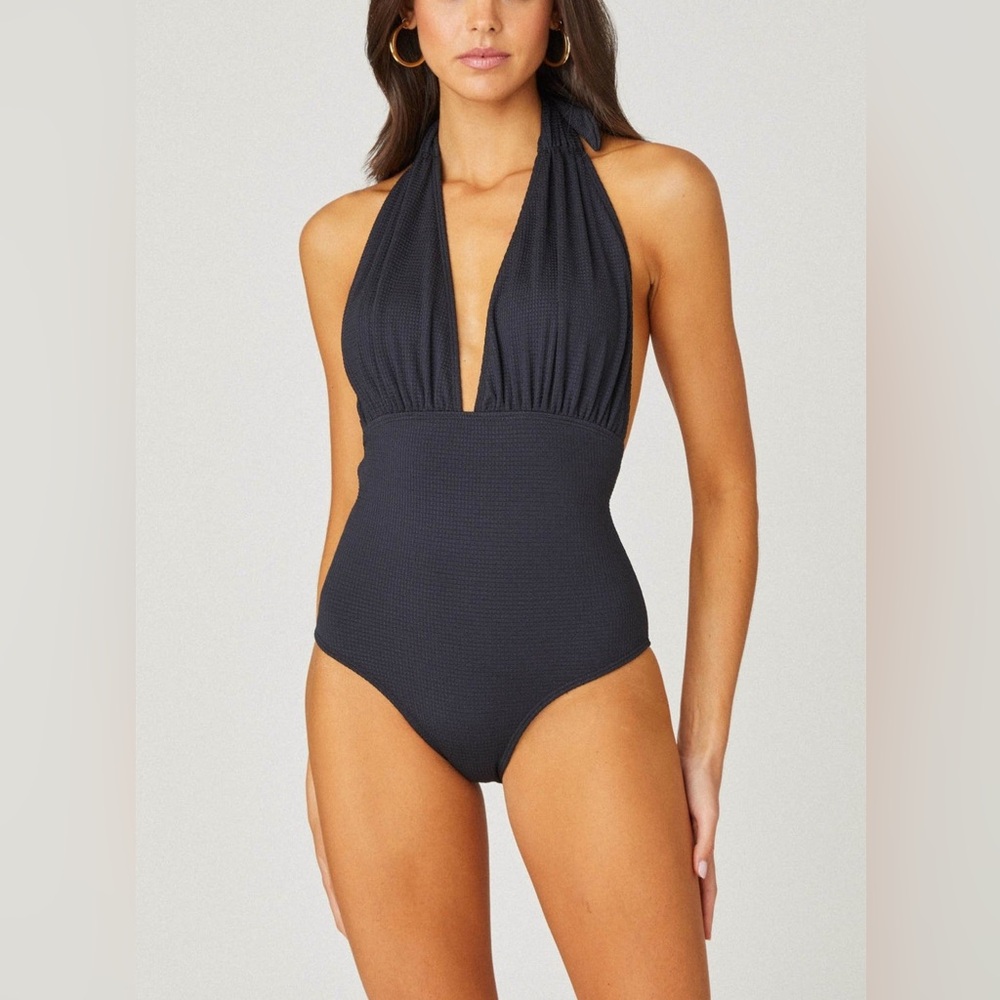 Shoshanna Jet Halter One Piece